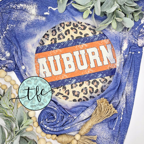 {Auburn Circle} distressed tee