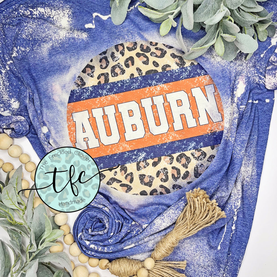 {Auburn Circle} distressed tee