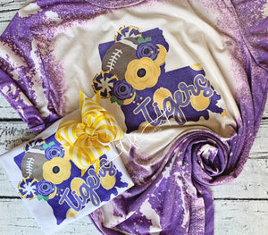 {Floral Louisiana Tigers} distressed tee