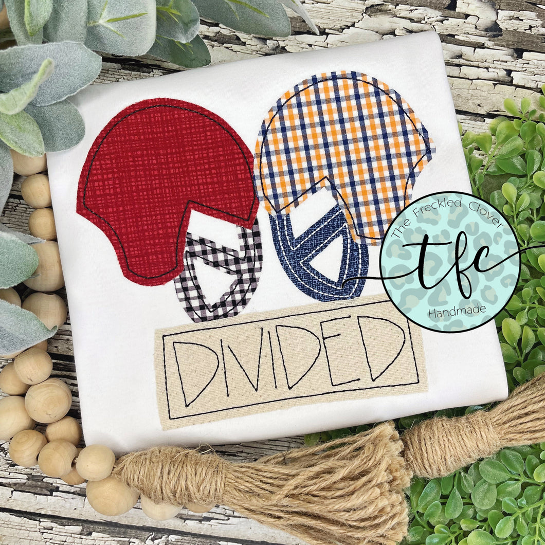 {House Divided- helmets} boy's applique tee