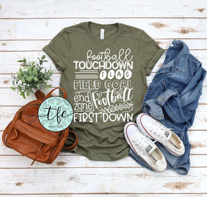 {Football Football Football} screen print tee