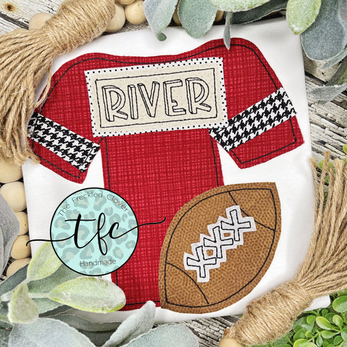 {Football Jersey} applique tee