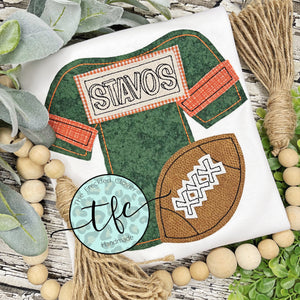{Football Jersey} applique tee