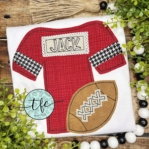 {Football Jersey} applique tee