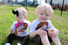Load image into Gallery viewer, {Football + Name Plate} applique tee