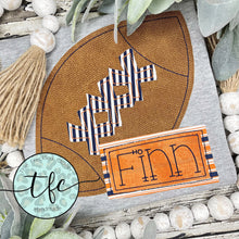 Load image into Gallery viewer, {Football + Name Plate} applique tee
