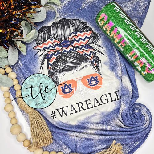 {War Eagle Lady} distressed tee