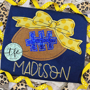 {Vintage Bow Football} *CUSTOMIZE ME