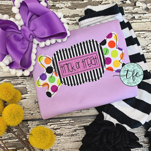 {Halloween Candy} applique tee