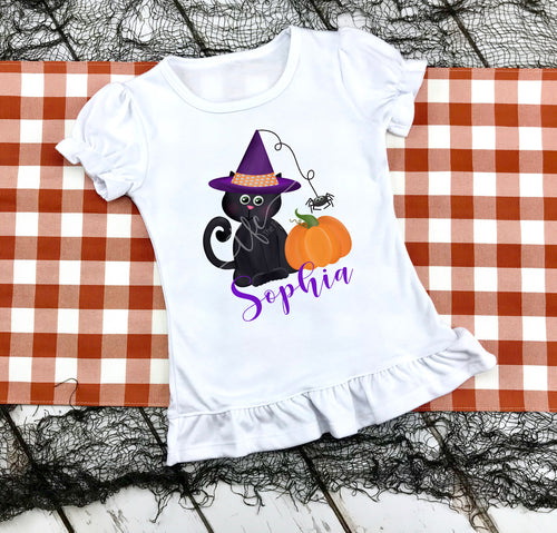 {Black Cat} girl's sublimation tee