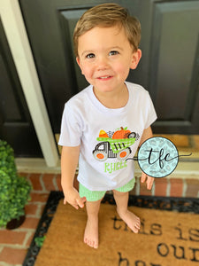 {Halloween Dump Truck} applique tee