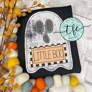 {Little Boo- Boy Ghost} applique tee