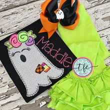 Load image into Gallery viewer, {Too Cute To Spook} ghost applique tee