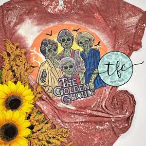 {Golden Ghouls} distressed tee