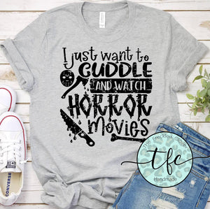 {Horror Movies} screen print tee