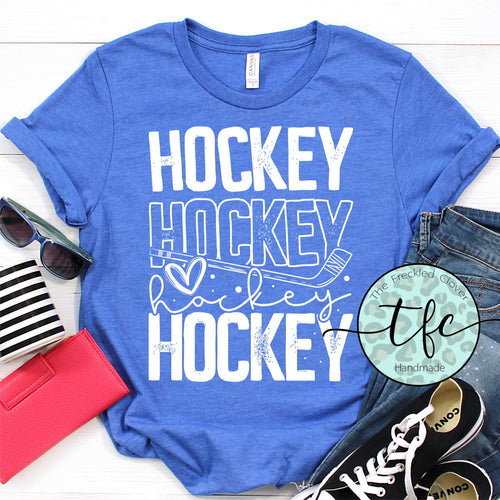 {Hockey} screen print tee