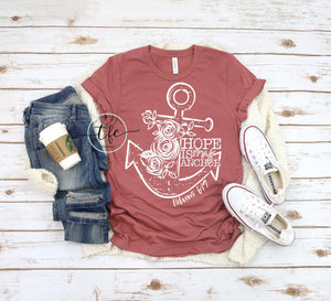{Hope Is My Anchor} screen print tee