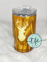 Load image into Gallery viewer, {Wood Grain + Deer Silhouette} Tumbler