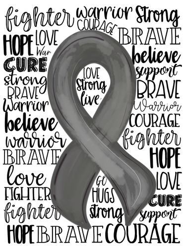 {Brain Cancer Awareness Ribbon}