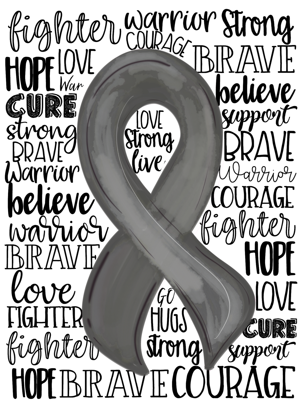 {Brain Cancer Awareness Ribbon}