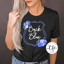Load image into Gallery viewer, {Back the Blue} floral badge