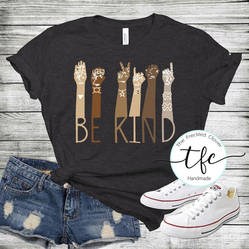 {Be Kind} adult screen print tee
