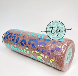 {Leopard + Glitter Mama} Tumbler