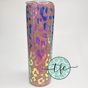 {Leopard + Glitter Mama} Tumbler