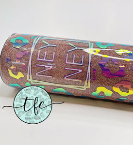 {Leopard + Glitter Mama} Tumbler