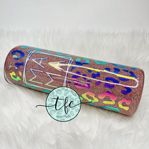 {Leopard + Glitter Mama} Tumbler