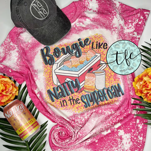 {Bougie Like Naturday} distressed tee