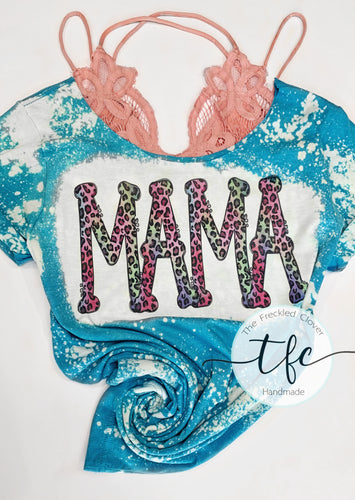 {Rainbow Cheetah Name Tee}