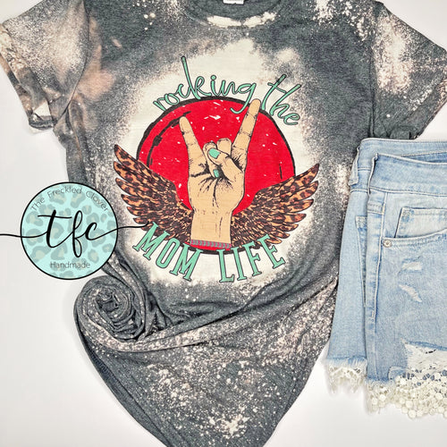 {Rocking The Mom Life} distressed tee