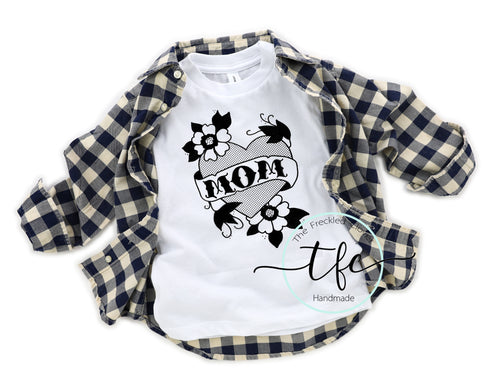 {Retro Mom Heart Tattoo} Youth