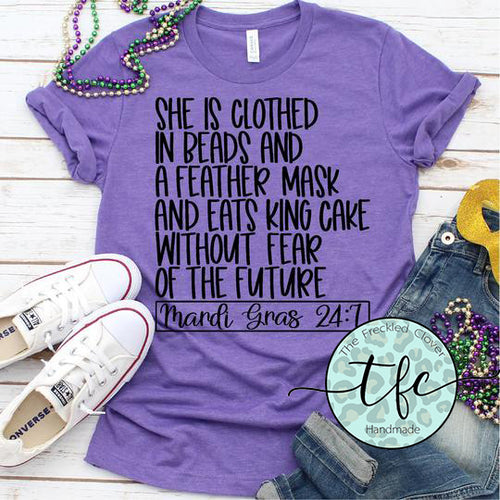{Mardi Gras 24:7} screen print tee