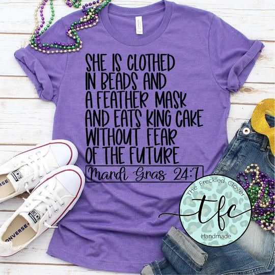 {Mardi Gras 24:7} screen print tee