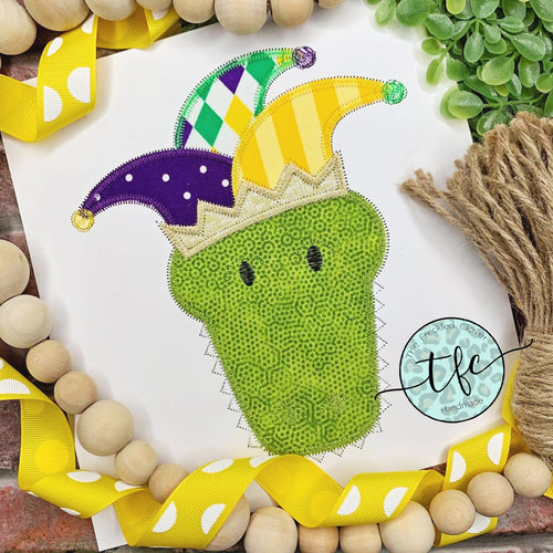 {Mardi Gras Gator} boy applique tee