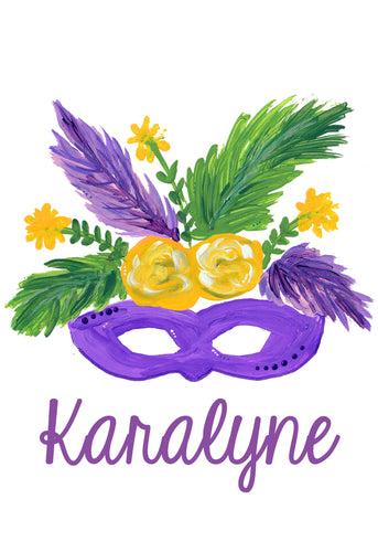 {Mardi Gras Painted Mask}