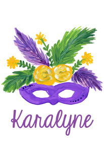 {Mardi Gras Painted Mask}