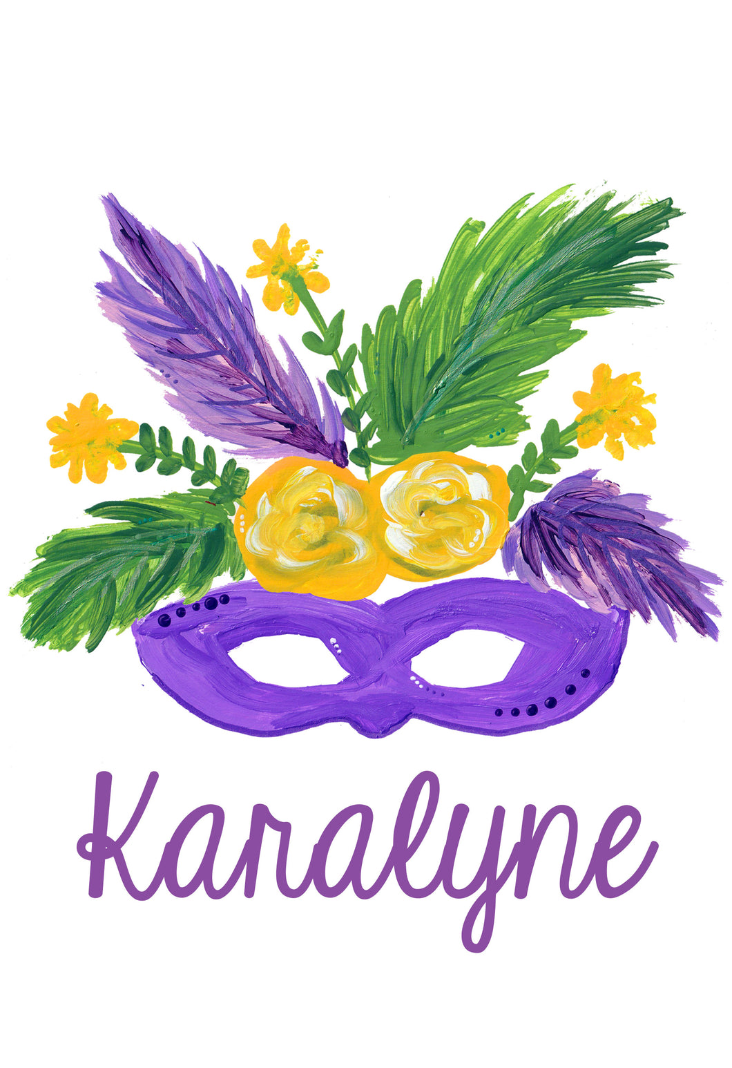 {Mardi Gras Painted Mask}