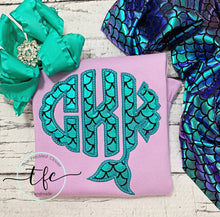 Load image into Gallery viewer, {Mermaid Scallop Applique Monogram} *color options available