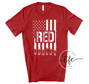 {R.E.D.} screen print tee