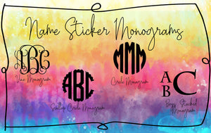 {Vinyl Name Decals}