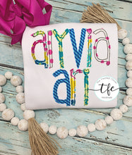 Load image into Gallery viewer, {Skinny Applique Name Tee} Fruit Punch
