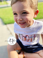 Load image into Gallery viewer, {Skinny Applique Name Tee} boy madras