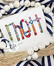 Load image into Gallery viewer, {Skinny Applique Name Tee} boy madras