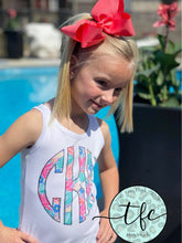 Load image into Gallery viewer, {Floral Spring Monogram} youth sublimation tee