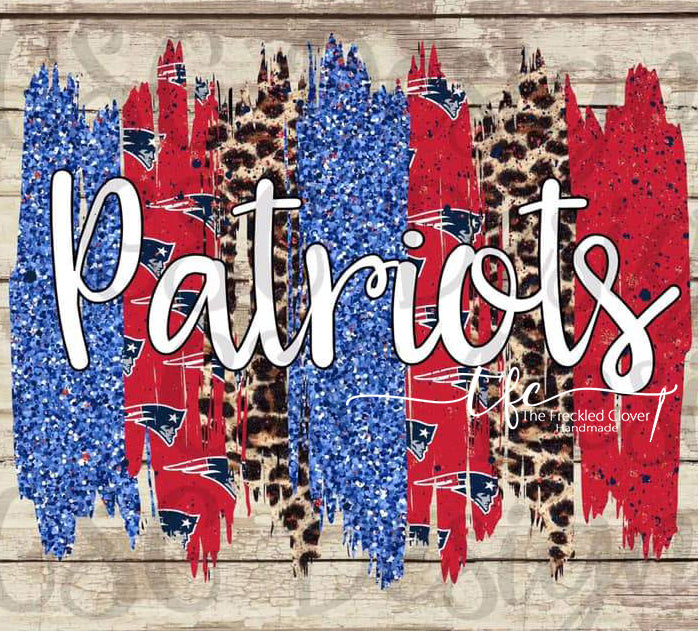 {Patriots Brushstrokes} screen print tee