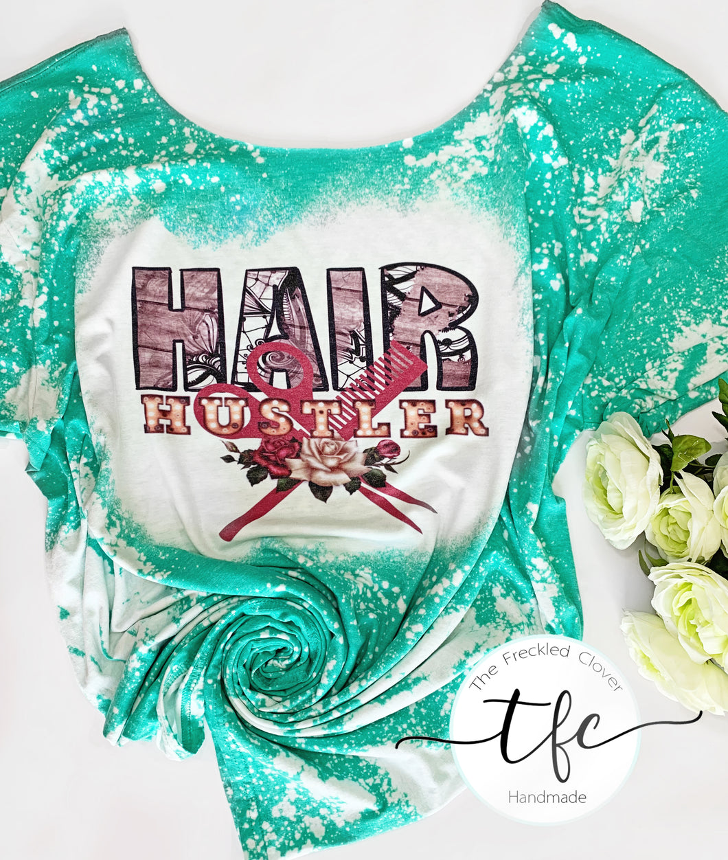 {Hair Hustler} distressed tee