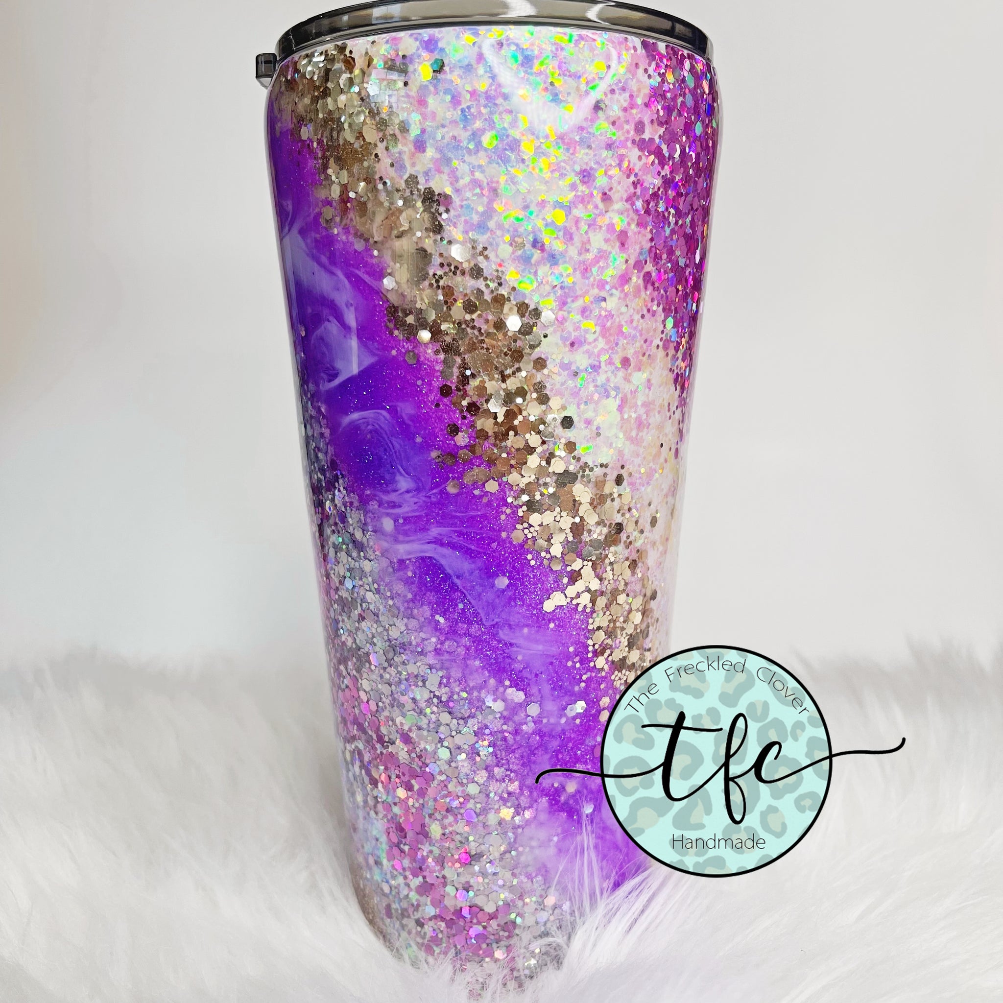 Purple Glitter Milky Way Tumbler